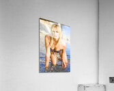 Sensuous woman playing with water Acrylic Print