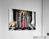 Fashion queen in crown sitting in jester court Acrylic Print