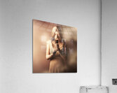 Gothic woman slipping wine glass. Halloween party Acrylic Print