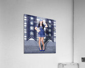 Young US marine corps pin-up girl. Sailor style Acrylic Print