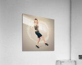 Retro fashion pin-up girl in 80s glamour Acrylic Print