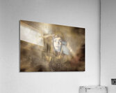 Strong tough and beautiful pinup soldier girl  Acrylic Print