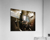 Dark fashion girl making magic and mystery wish Acrylic Print