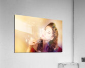 Romantic pinup girl. Retro summer party Acrylic Print