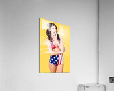 Beautiful american military pin up girl Acrylic Print