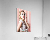Surprised Girl In Retro Fashion Style Glamur Acrylic Print