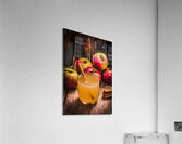 Glass of fresh apple cider Acrylic Print
