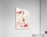 Beautiful queen of hearts playing card pin-up Acrylic Print