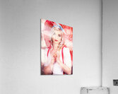 Sexy blonde vintage pinup girl. Field of dreams Acrylic Print