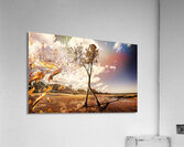 Tree leaves on a sea change Acrylic Print