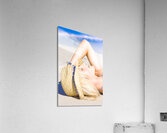 Pretty female at beach Acrylic Print