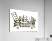 Taxicab town Acrylic Print