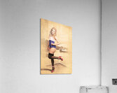 Happy navy pinup girl in retro fashion accessories Acrylic Print