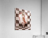 Creative vintage pin-up girl in 50s retro diner Acrylic Print