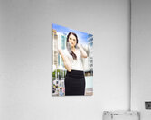 Professional City Lawyer Holding Silver Briefcase Acrylic Print