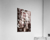 Zombie girl making phone call to dead valentine Acrylic Print