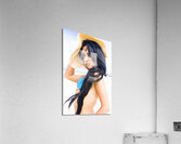 Young Brunette Woman Vacationing At The Beach Acrylic Print