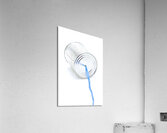 Tin Can Telephone Communication Isolated On White Acrylic Print