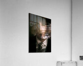 Business Man Smoking Cigar In Victory And Success Acrylic Print