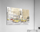 Hand drawn sketch of a busy New York City street Acrylic Print