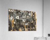 Hand drawn sketch of a busy New York City street Acrylic Print