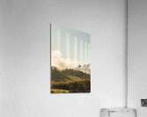 Misty mountain peaks Acrylic Print