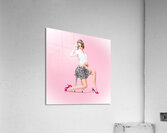 Beautiful pinup girl with beauty hair and make-up Acrylic Print