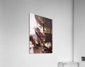 Spooky undead zombie gardener. Midnight pruning Acrylic Print