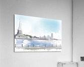 Statue of Liberty and New York City Illustration  Acrylic Print