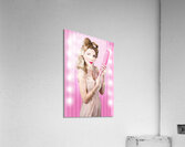 Beautiful brunette girl with 50s pinup hairstyle Acrylic Print