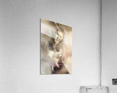 Pin-up woman dancing in a shower of rain Acrylic Print