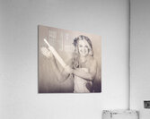 Vintage rolling pin up girl making cooking fun Acrylic Print