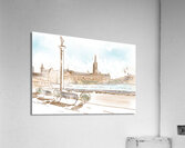 Fine art landscape sketch of Stockholm Sweden  Acrylic Print