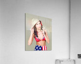 Smoking hot American military pin-up girl Acrylic Print