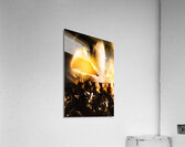 Spooky jack-o-lantern in darkness Acrylic Print