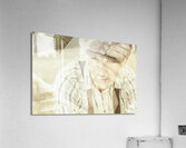 Retro typist with dream to inspire Acrylic Print