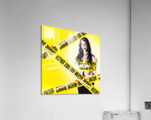 Dead zombie wrapped in tape at crime scene Acrylic Print