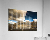 Cloudy country road Acrylic Print