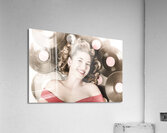 Retro pin-up woman with rocking hairstyle Acrylic Print