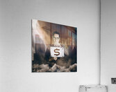 Super hero business man with Investment returns Acrylic Print