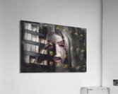 Sinister portrait of scary vampire woman Acrylic Print