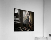 Fine Art Grunge Fashion Portrait In Dark Interior Acrylic Print