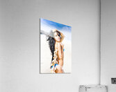 Girl Relaxing On Beach Acrylic Print