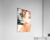 Unhappy Woman Smoking Cigarette Acrylic Print