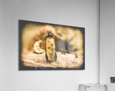 Moon rocket at space station on the dark side Acrylic Print