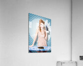 Surprised housewife with BURNT OUT ironing board Acrylic Print