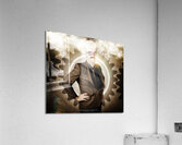 Thinking businessman with big brain Acrylic Print