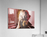 Drunk ghoul sculling beer at Halloween party Acrylic Print