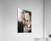 Woman With Butterfly In Net Acrylic Print