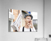 Spruiking Newspaper Boy Acrylic Print